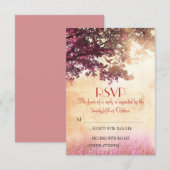 Rustieke oude eiken boom bruiloft RSVP kaarten Kaartje (Voorkant / Achterkant)