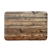 Rustieke oude eiken houten wagenplanken badmat (Voorkant)