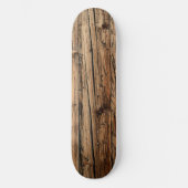 Rustieke oude eiken houten wagenplanken persoonlijk skateboard (Voorkant)