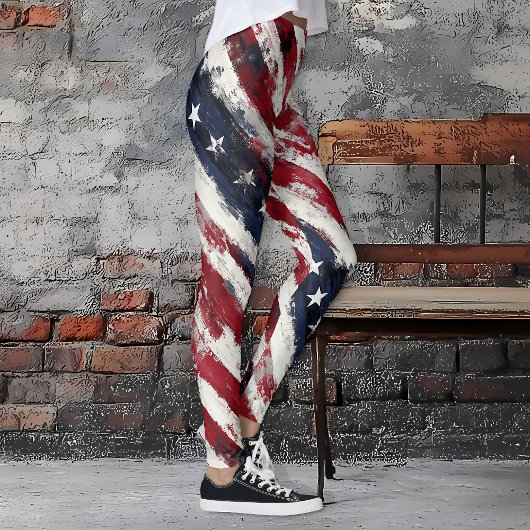 Rustieke oude glorie, sterren en patriottische str leggings