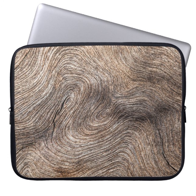 Rustieke oude hout, getextureerde achtergrond laptop sleeve (Voorkant)
