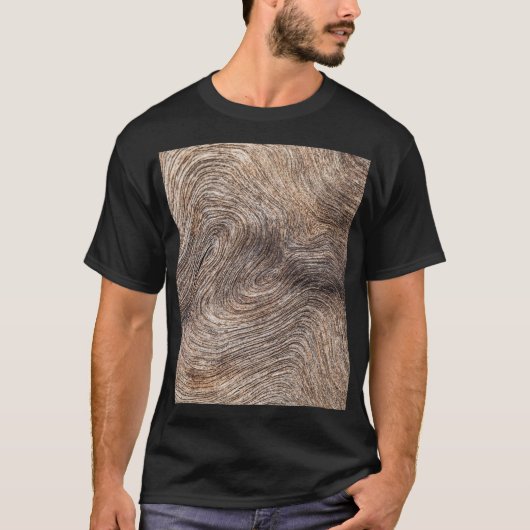 Rustieke oude hout, getextureerde achtergrond t-shirt (Voorkant)