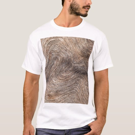 Rustieke oude hout, getextureerde achtergrond t-shirt (Voorkant)