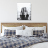 Rustieke oude houten berichten op Pier Canvas Afdruk (Insitu (Slaapkamer))