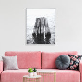 Rustieke oude houten berichten op Pier Canvas Afdruk (Insitu (Woonkamer))