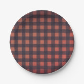 Rustieke oude houthakker Buffalo Plaid Papieren Bordje (Voorkant)