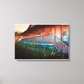 Rustieke Oude Land Schuur Porch  Canvas Afdruk (Voorkant)