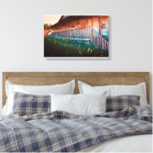 Rustieke Oude Land Schuur Porch Canvas Afdruk (Insitu (Slaapkamer))