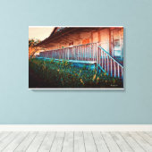 Rustieke Oude Land Schuur Porch Canvas Afdruk (Insitu (Houten vloer))