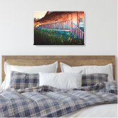 Rustieke Oude Land Schuur Porch Canvas Afdruk (Insitu (Slaapkamer))