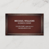 Rustieke Oude Lijst | Leerverbinding Visitekaartje (Voorkant)