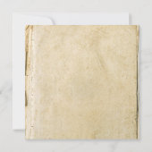  rustieke oude papier bloemenbruiloft kaart (Achterkant)