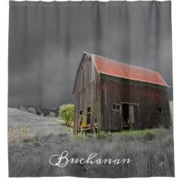 Rustieke Oude Schuur  Boerderij Custom Douchegordijn