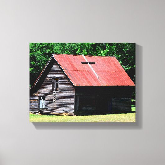 rustieke oude schuur canvas afdruk (Voorkant)