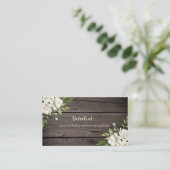 Rustieke oude schuur hout bloemen informatiekaartje (Staand voorkant)