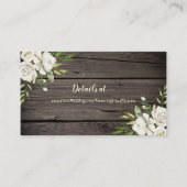 Rustieke oude schuur hout bloemen informatiekaartje (Voorkant)