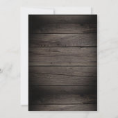 Rustieke oude schuur hout bruiloft kaart (Achterkant)