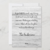 Rustieke oude schuur hout kerstboom foto feestdagenkaart (Achterkant)