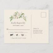 Rustieke Oude Schuur Hout RSVP Uitnodiging Briefkaart (Achterkant)