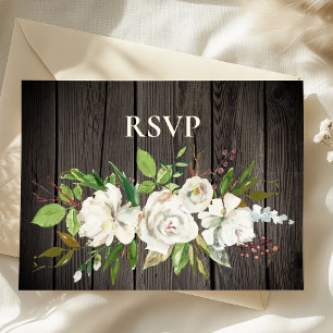 Rustieke Oude Schuur Houten RSVP Uitnodiging Briefkaart