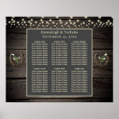 Rustieke Oude Schuur Houten Trouw Zittijd Chart Poster (Voorkant)