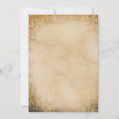 Rustieke Oude Vintage Gotische Skeletsleutel Trouw Kaart (Achterkant)