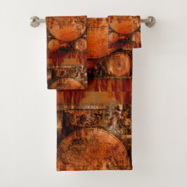 Rustieke Oude Wereldkaart Bad Handdoek