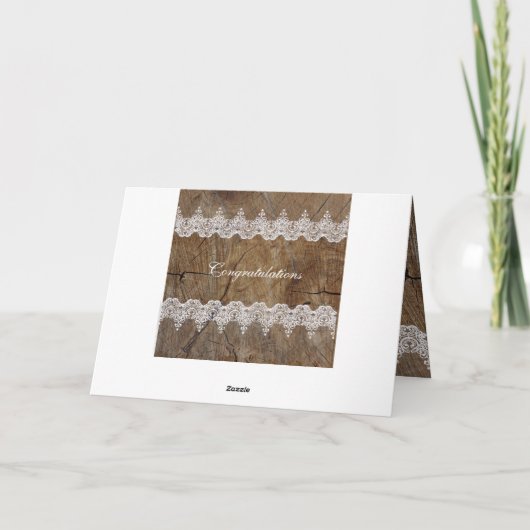 Rustieke Ouders Gefeliciteerd Groeten Kaart (Achterkant)