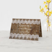 Rustieke Ouders Gefeliciteerd Groeten Kaart (Gele Bloem)