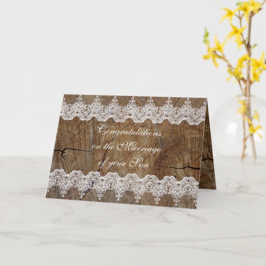 Rustieke Ouders Gefeliciteerd Groeten Kaart (Gele Bloem)