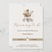 Rustieke Ouderwetse Babywagen Geslacht Kaart (Voorkant)