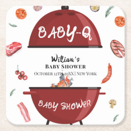 Rustieke Outdoor Achtertuin BBQ Baby shower Kartonnen Onderzetters