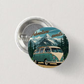 Rustieke Outdoor Adventure Gift Ronde Button 3,2 Cm (Voorkant /achterkant)
