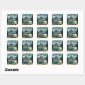 Rustieke Outdoor Adventure Gift Vierkante Sticker (Vel)