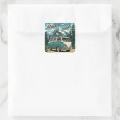 Rustieke Outdoor Adventure Gift Vierkante Sticker (Tas)