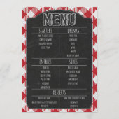 Rustieke Outdoor BBQ Grilling Party Krijtbord Teke Menu (Voorkant)