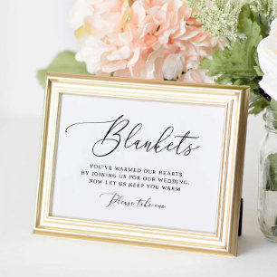 Rustieke outdoor deken voor bruiloft poster