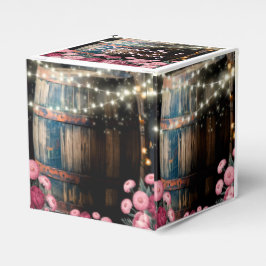 Rustieke outdoor grillige Whiskey Barrel bruiloft Bedankdoosjes