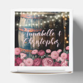 Rustieke outdoor grillige Whiskey Barrel bruiloft Bedankdoosjes (Bovenkant)