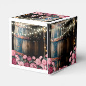 Rustieke outdoor grillige Whiskey Barrel bruiloft Bedankdoosjes (Achterkant)
