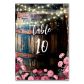 Rustieke outdoor grillige Whiskey Barrel bruiloft Kaart (Achterkant)