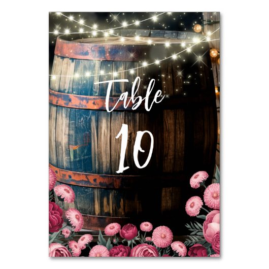 Rustieke outdoor grillige Whiskey Barrel bruiloft Kaart (Achterkant)