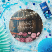 Rustieke outdoor grillige Whiskey Barrel bruiloft Papieren Bordje (Feest)