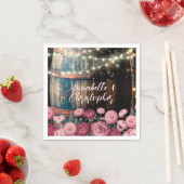 Rustieke outdoor grillige Whiskey Barrel bruiloft Servet (Insitu)