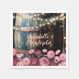 Rustieke outdoor grillige Whiskey Barrel bruiloft Servet