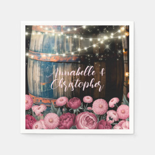 Rustieke outdoor grillige Whiskey Barrel bruiloft Servet