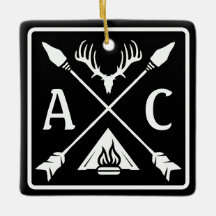 Rustieke Outdoor Initialen Embleem