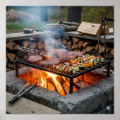 Rustieke outdoor koken poster (Voorkant)