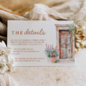 Rustieke Outdoor Mexico bruiloft details Informatiekaartje