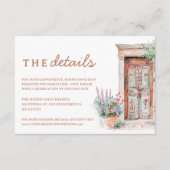 Rustieke Outdoor Mexico bruiloft details Informatiekaartje (Voorkant)